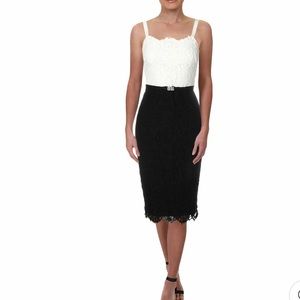 Lauren Ralph Lauren Lace DressBlack & White  Size 12 NWT